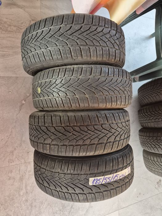 Vând cauciucuri 185/55/15 M+S set complet imp Germania