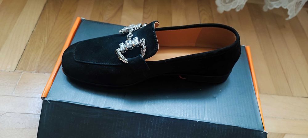 Mocasini Epica din piele întoarsă mărime 36