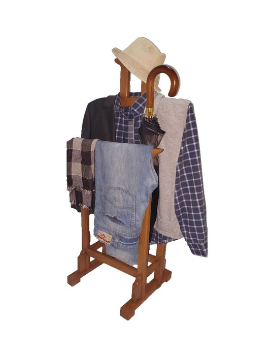 Umeraș suport haine cuier valet portmantou mobila lemn stație călcat
