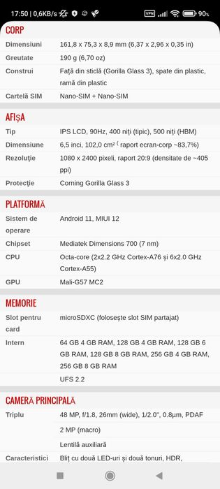 Telefon Xiaomi Note 10 5 G