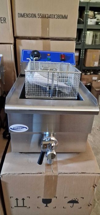 Friteuza profesionala electrica 16L cu robinet -TRANSPORT GRATUIT