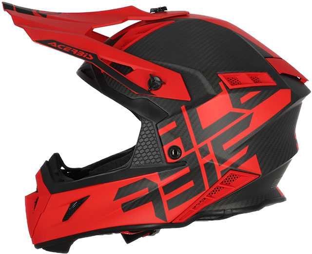 Acerbis Каска STEEL CARBON ORANGE/BLUE Мото Мотори Крос Ендуро АТВ