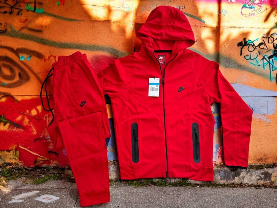 Trening Nike Tech Fleece Red - Trening Fete Baieti Set Complet