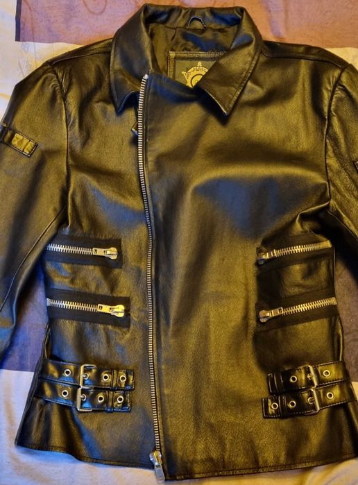 Geaca de dama Hard Leather Stuff slimfit din piele naturala, gothic XL