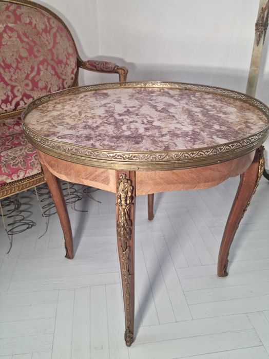 Masa cu marmura lemn masiv rococo