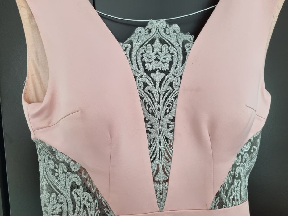 Rochie de seara roz pudra