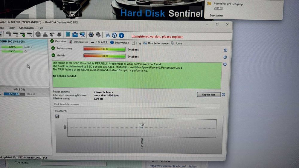 SSD m2 nvme ADATA Legend 800 - 500 GB