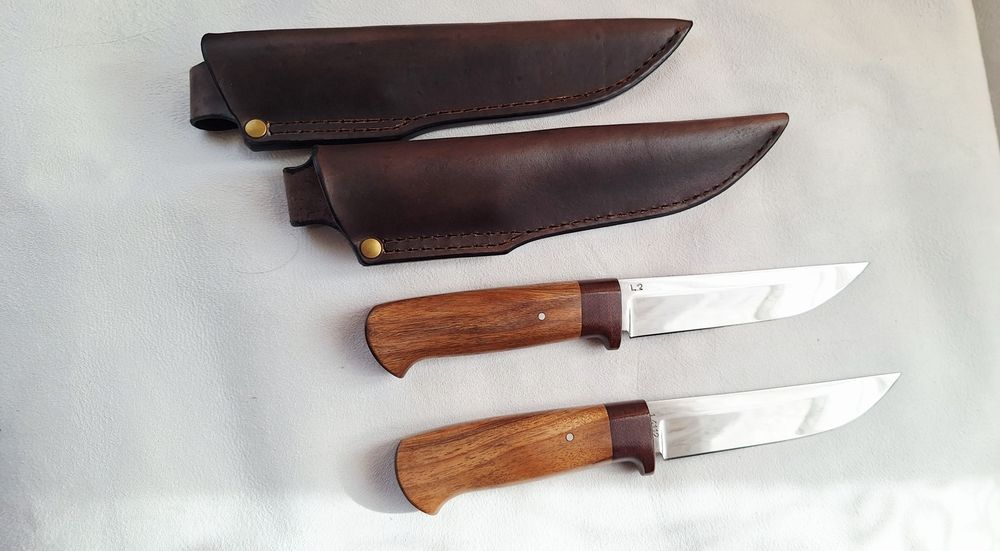Ножове за лов риболов туризъм ръчна изработка с кожена кания