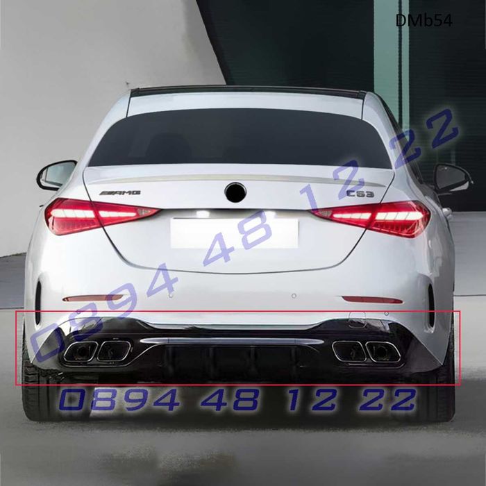 Дифузьор задна броня Mercedes C63 W206 добавка мерцедес заден кит