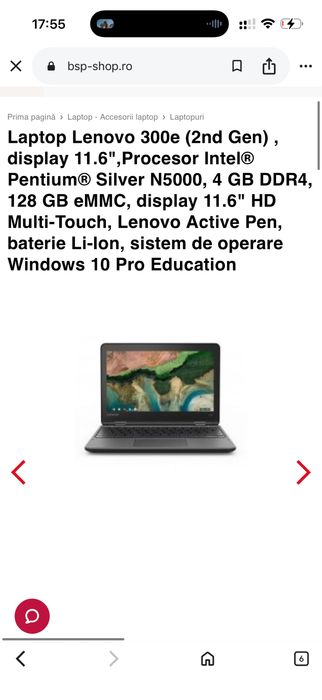 Leptop lenovo 300e 2nd gen nou