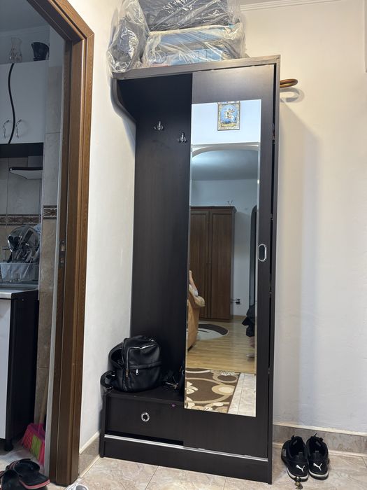 Vand cuier/pantofar cu oglinda