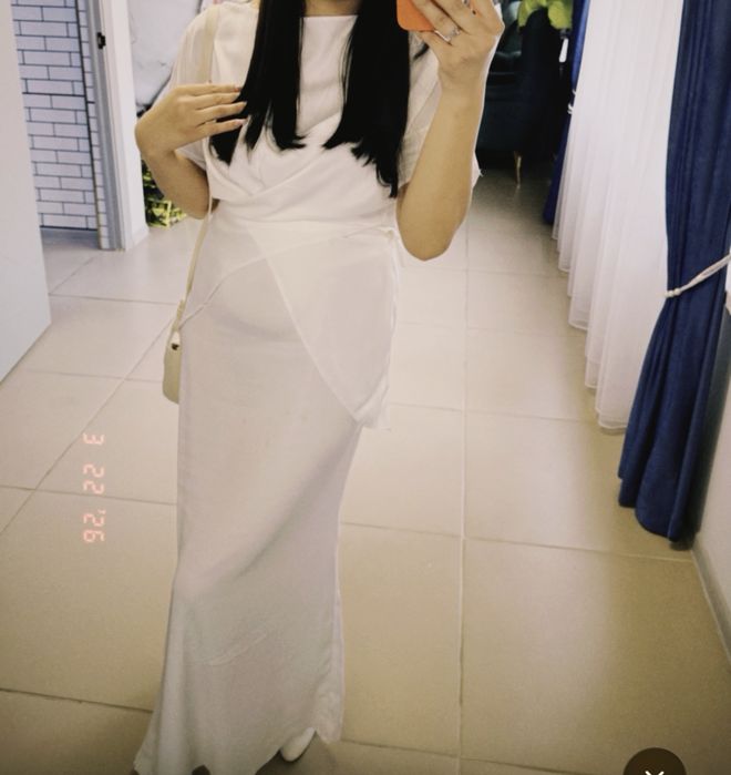 Белый платье 46-48 размер