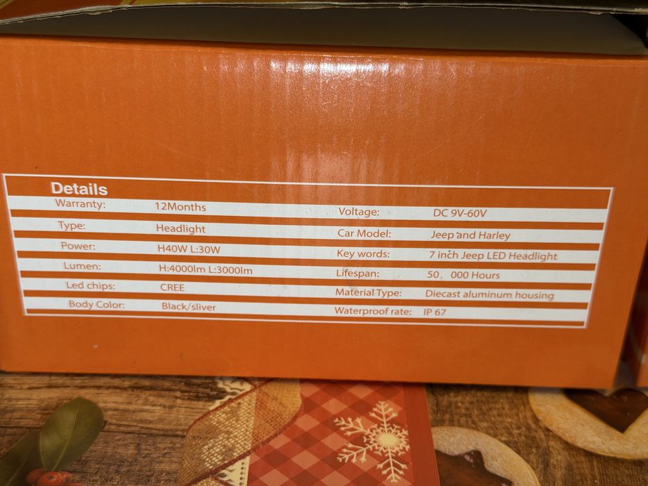 Лэд фары на джип пара