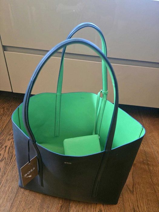 Нова! Луксозна двулицева дамска чанта BOSS Taylor Shopper-U