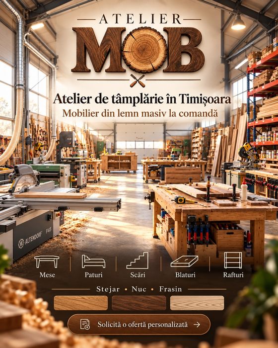 Taplarie in lemn masiv timisoara AtelierMob
