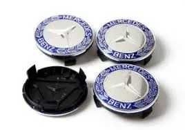 set 4 capace mercedes albastre doar pt jante originale mercedes-benz