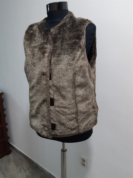 Boanda bondita vesta de dama din blana și piele naturală