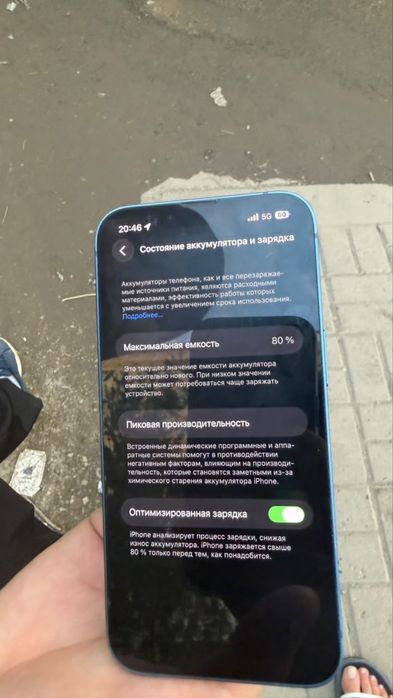 Iphone 13 цвет синий емкость 80%