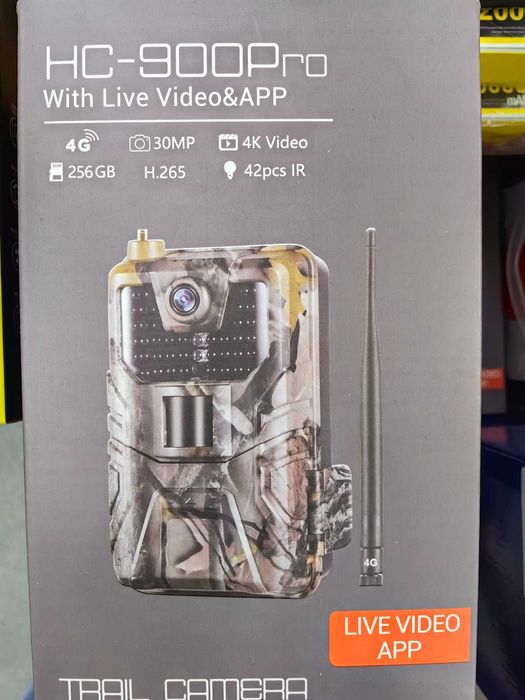 Ловна камера Фотокапан  сим карта  HC-900Pro 4G 30Mp 4k Live Video App