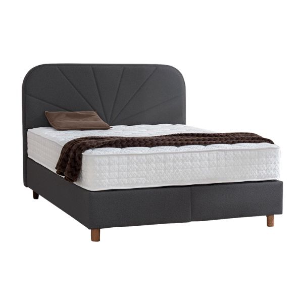 Тапицирана спалня с матрак DELUX PREMIUM 160 x 200 - антрацит