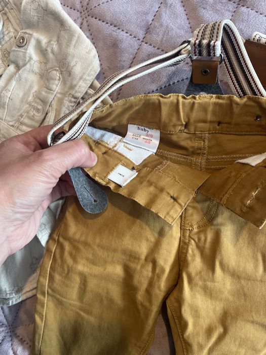 Pantalon si camasa baietel mar. 62-68