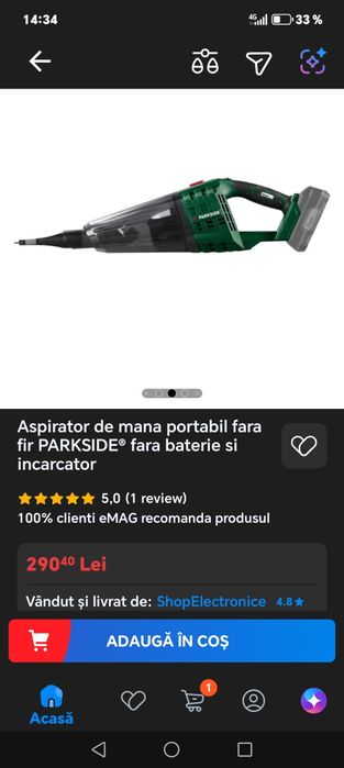 Aspirator parkside fara fir