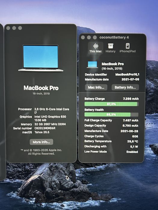 MacBook Pro 16” 2019 i7 / 32GB RAM / Radeon Pro 5300M / Stare Impecabilă + Încărcător Original
