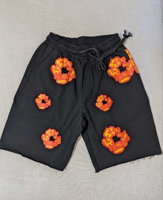 Къси панталони памук М и Л бял/червн  мъжки