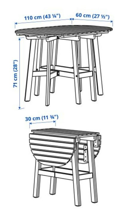 Сгъваема маса, Икеа