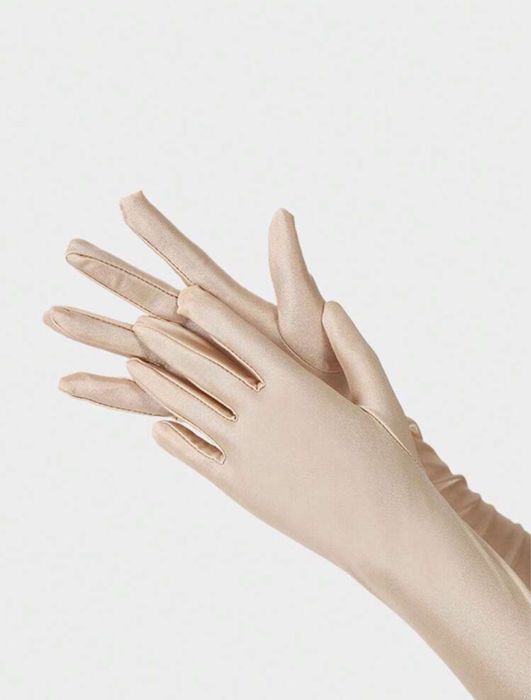 дълги сатенени ръкавици