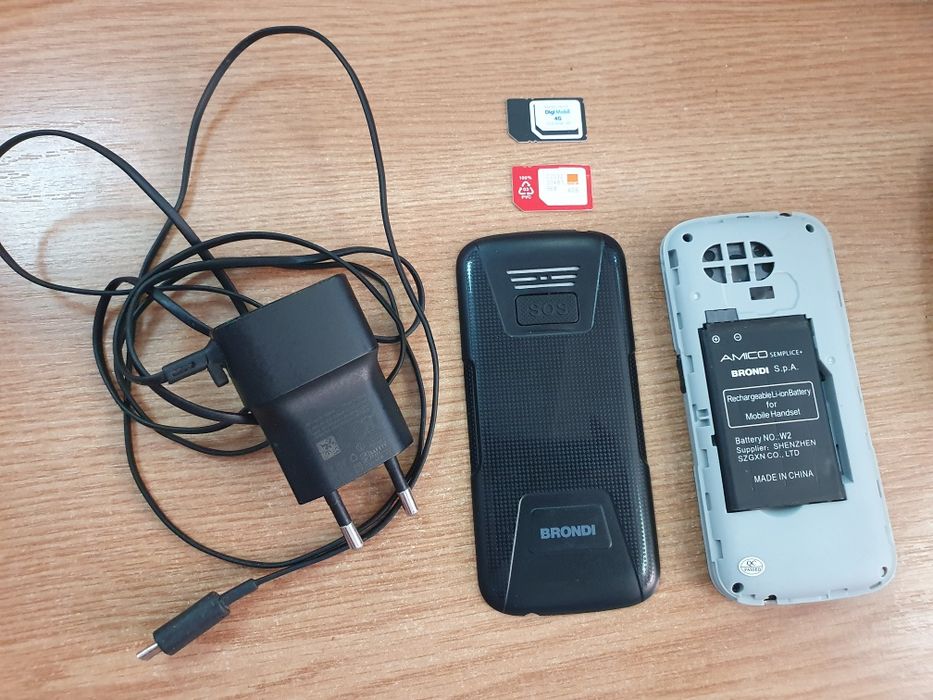 Telefon italian Brondi taste butoane mari lcd color seniori necodat