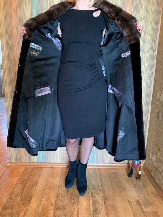 Шуба норковая длинная