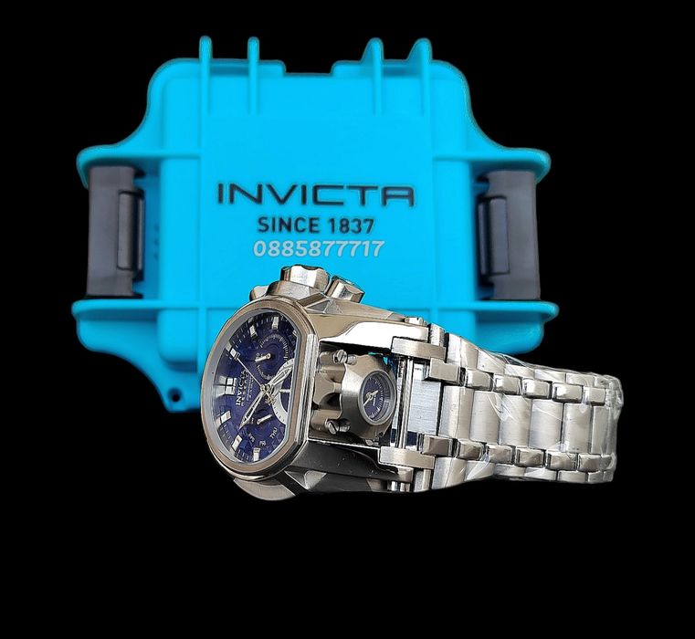 INVICTA Magnum Silver blue dial 52 mm, Инвикта нов ръчен часовник