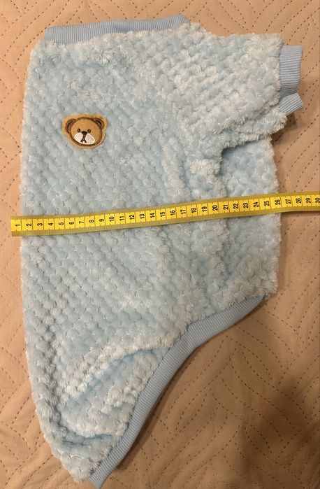 Кучешки ватиран гащеризон р-р Л, пуловерче синьо р-р XXL