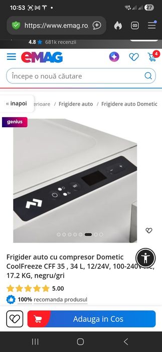 Vandut r auto cu compresor Dometic CoolFreeze CFF 35 Nou Waeco