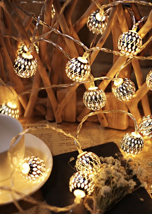 Гирлянда “Металлические шары”CADENA, 20 LED, 3 метра