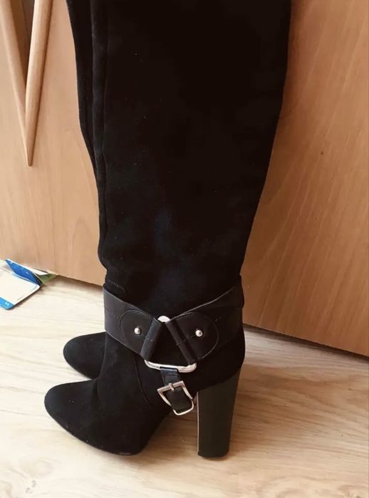 Сапоги натуральная замша