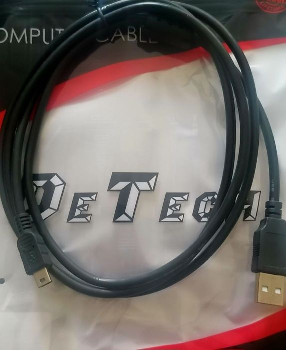 Чисто нов Кабел DeTech USB - USB Mini, 1.5m