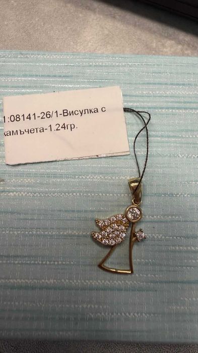 Златна висулка 14 карата 1.24гр