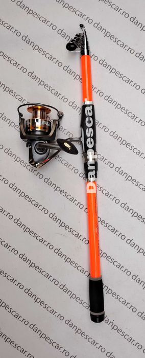 Set 4 Lansete Telescopice 3m 80-120gr+ 4 Mulinete FL EFB5000 6rulmenti