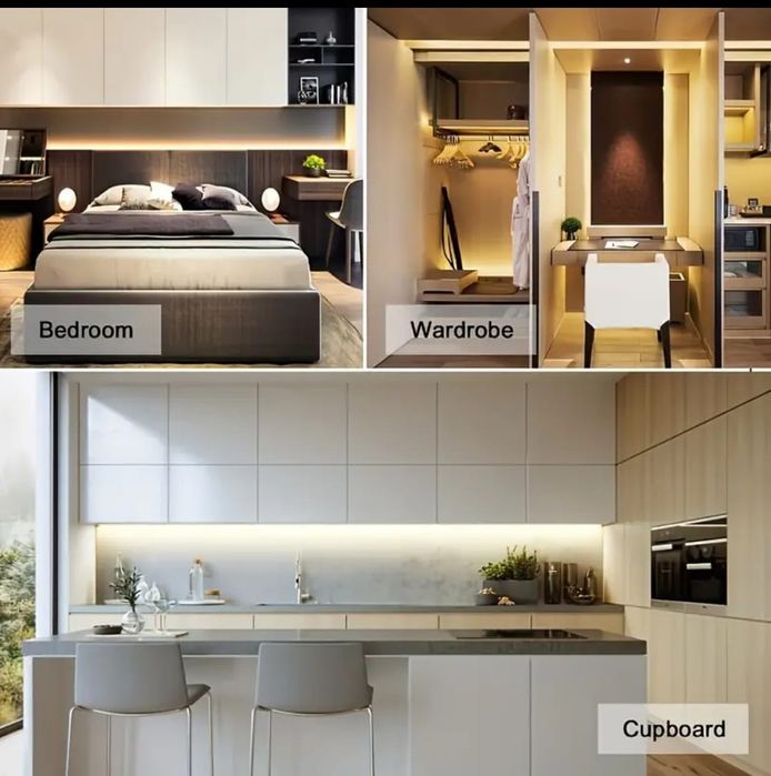 Banda Led cu senzor 5m lumina alba rece, bucătărie birou etc