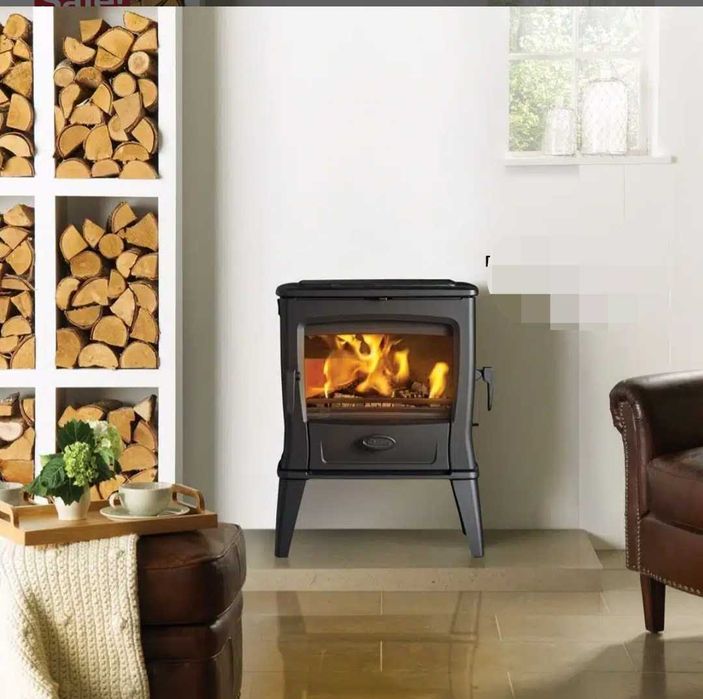 Чугунена камина печка на дърва!