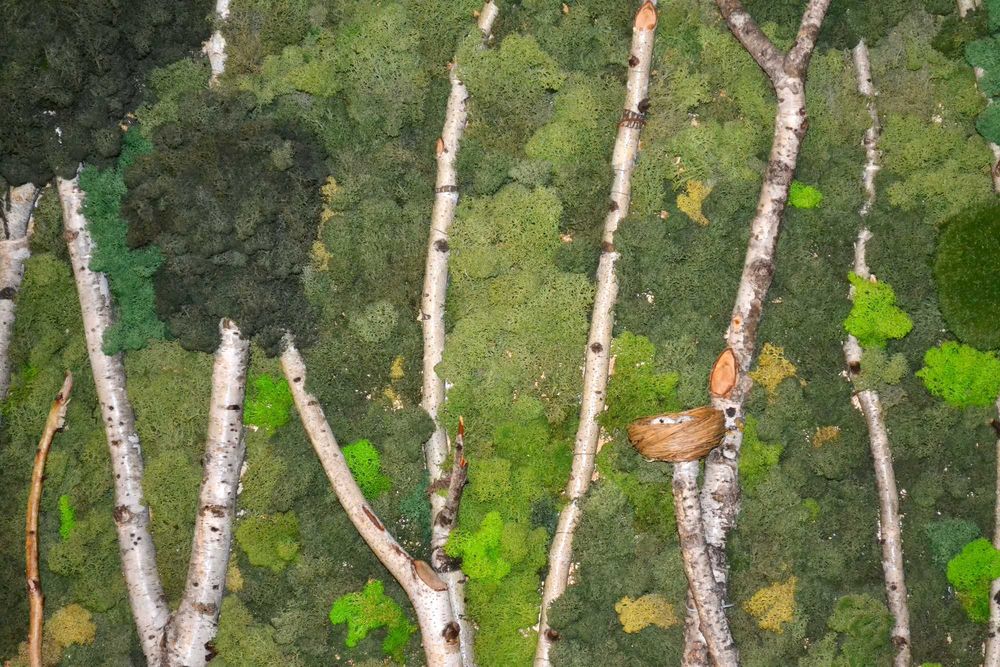 Зелена ДЕКОРАТИВНА СТЕНА от Скандинавски мъх „Гора“