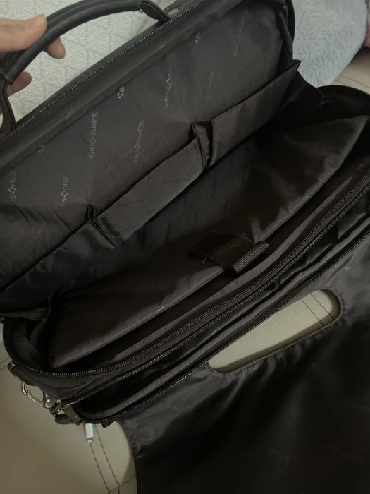 samsonite сумка для ноутбука натуральная кожа