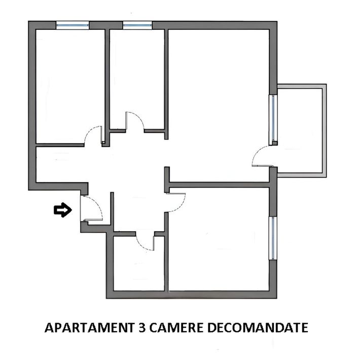 Apartament 3 camere decomandat de vânzare – Păcurari, la bulevard