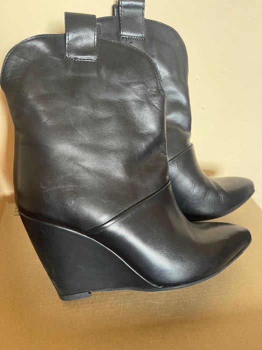 Черни Кожени боти-35 номер