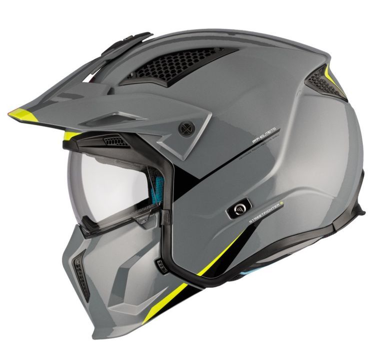 Casca Mt Helmets Streetfighter SV S A22 gri lucios