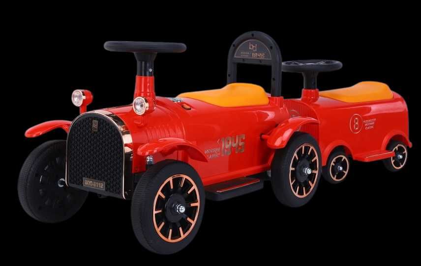 Masinuta electrica de epoca copii Nichiduta Modern Classic 12V cuVagon