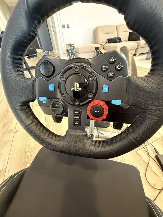 Set Racing Complet - Scaun gaming PLAYSEAT Cockpit Ev + Volan LOGITECH