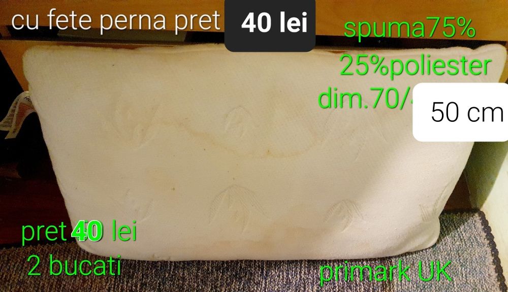 Perne spuma set 50/70 cm